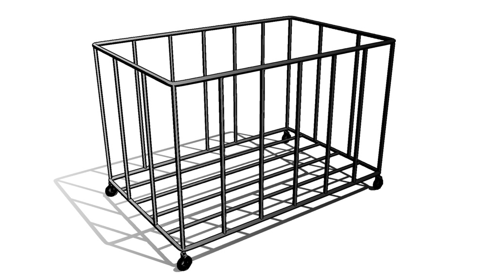 【3D素材_fbx】ボールかご