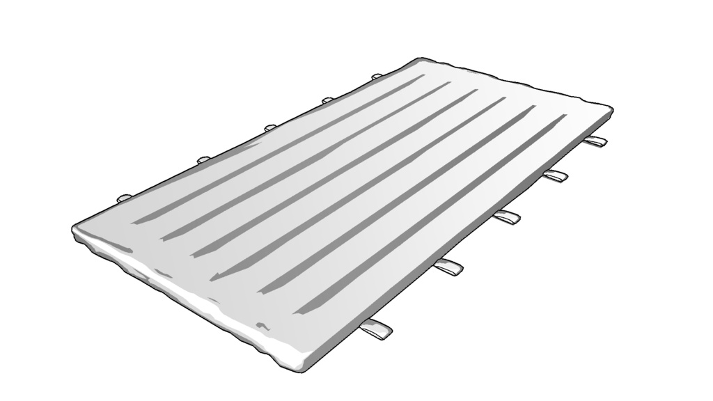 【3D素材_fbx】体育館マット