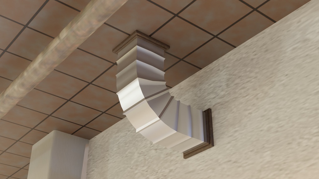 【3D素材_fbx】ダクト