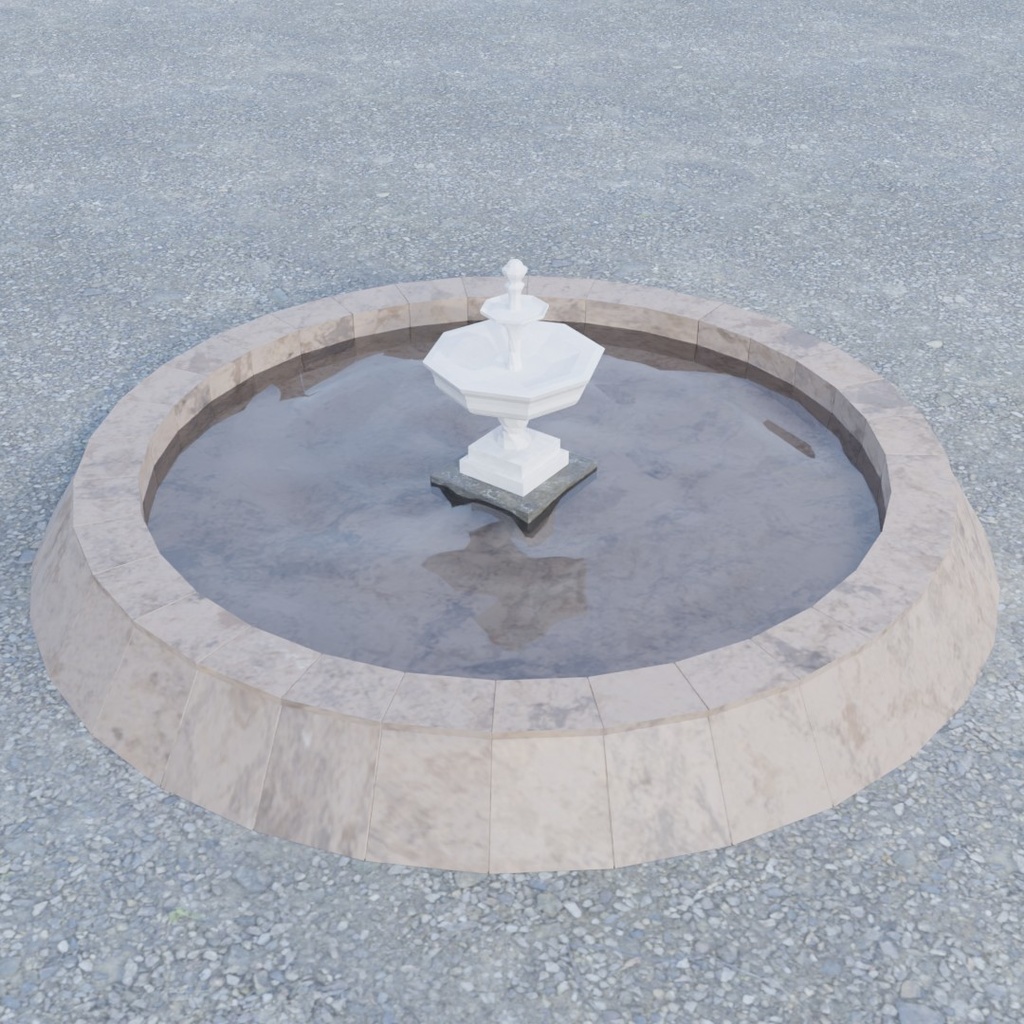 【3D素材_fbx】噴水