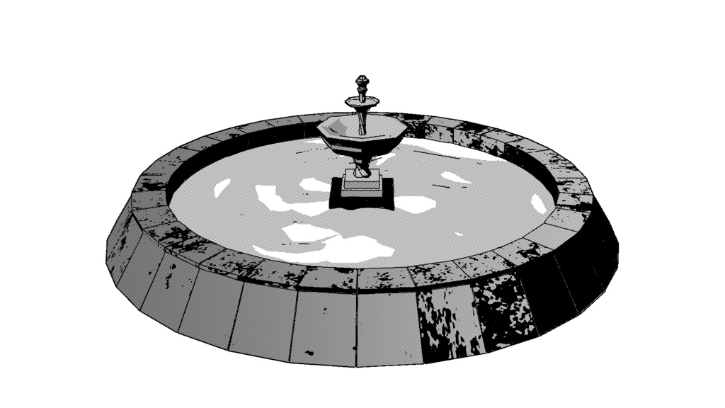 【3D素材_fbx】噴水