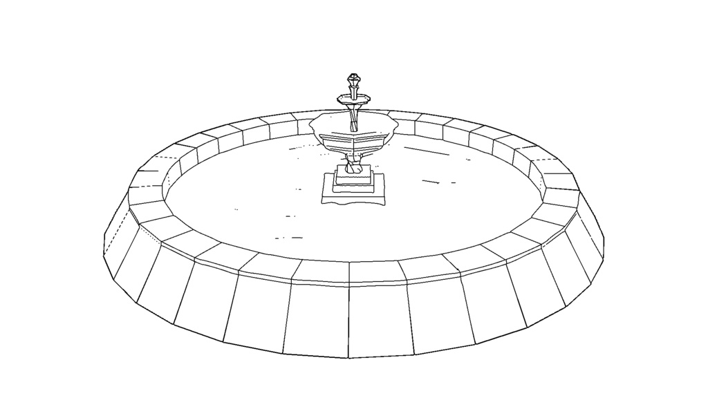 【3D素材_fbx】噴水