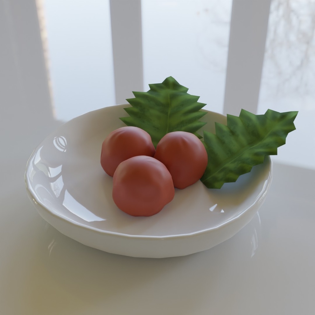 【3D素材_fbx】梅干し