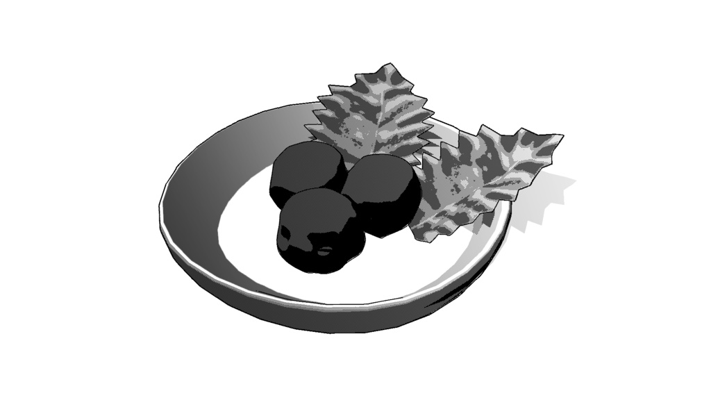 【3D素材_fbx】梅干し