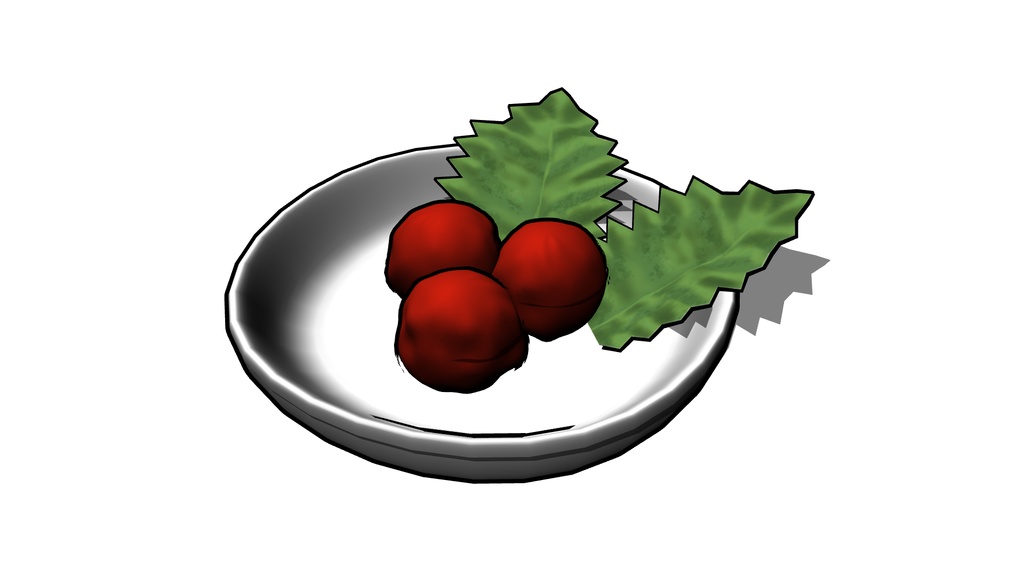 【3D素材_fbx】梅干し