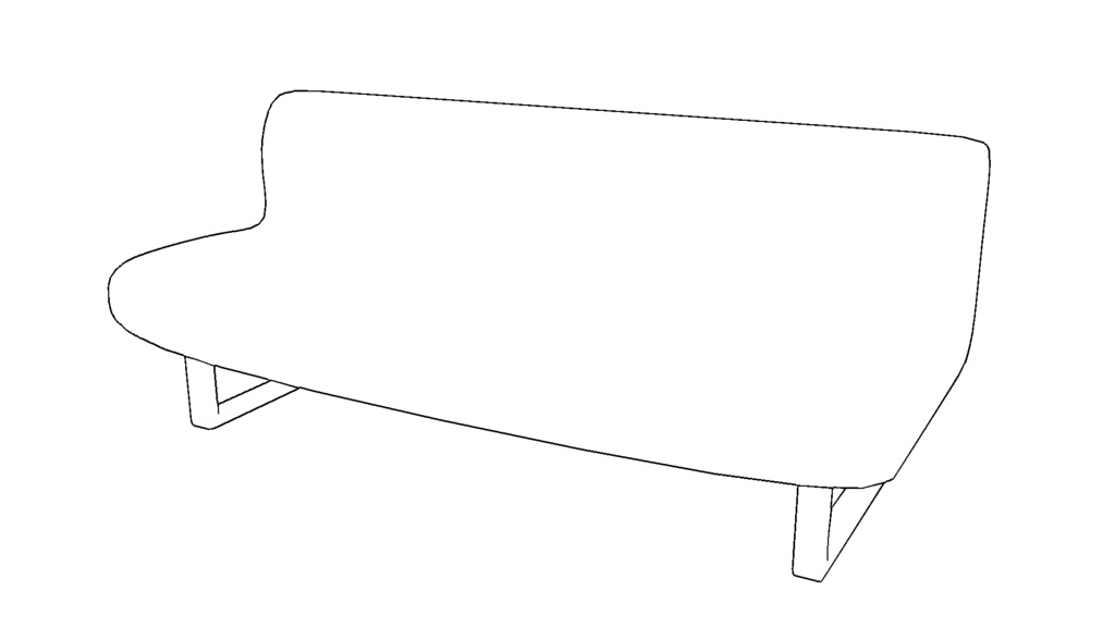 【3D素材_fbx】ソファ