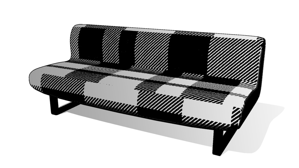 【3D素材_fbx】ソファ