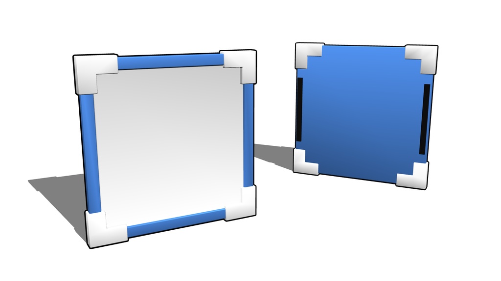 【3D素材_fbx】ホワイトボード