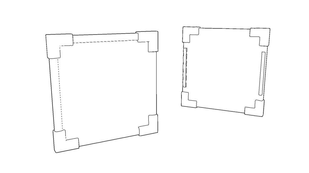 【3D素材_fbx】ホワイトボード