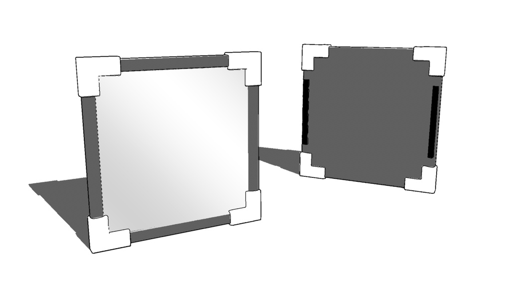 【3D素材_fbx】ホワイトボード
