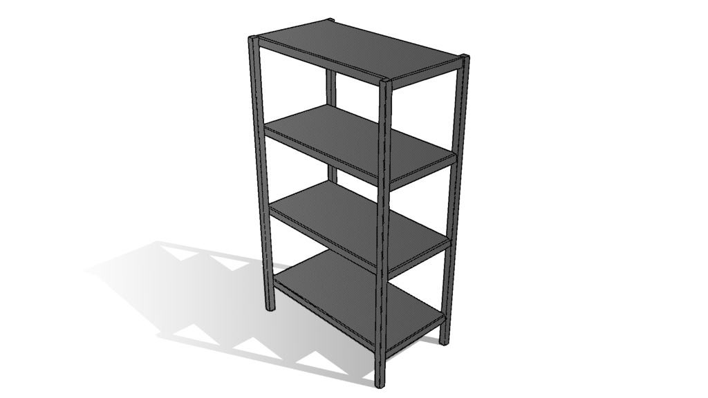 【3D素材_fbx】小棚