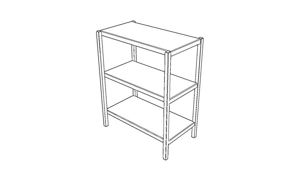 【3D素材_fbx】小棚