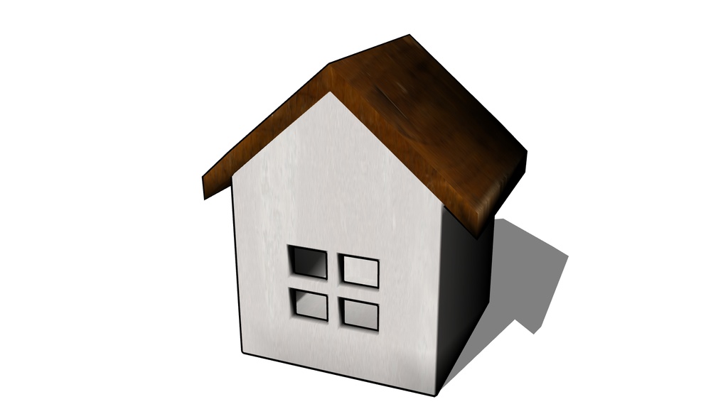 【3D素材_fbx】ミニチュアハウス