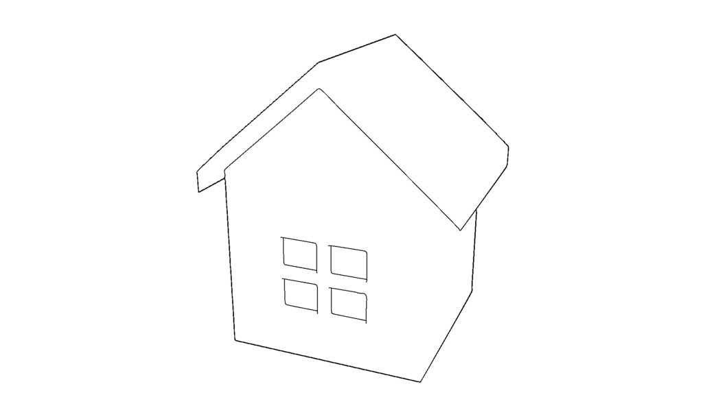 【3D素材_fbx】ミニチュアハウス