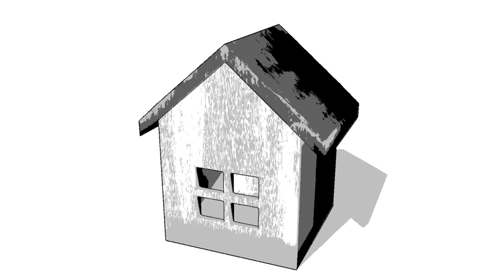 【3D素材_fbx】ミニチュアハウス