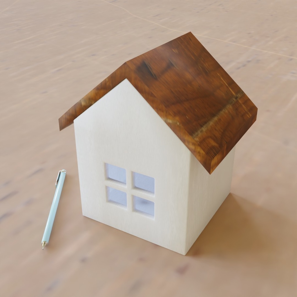 【3D素材_fbx】ミニチュアハウス