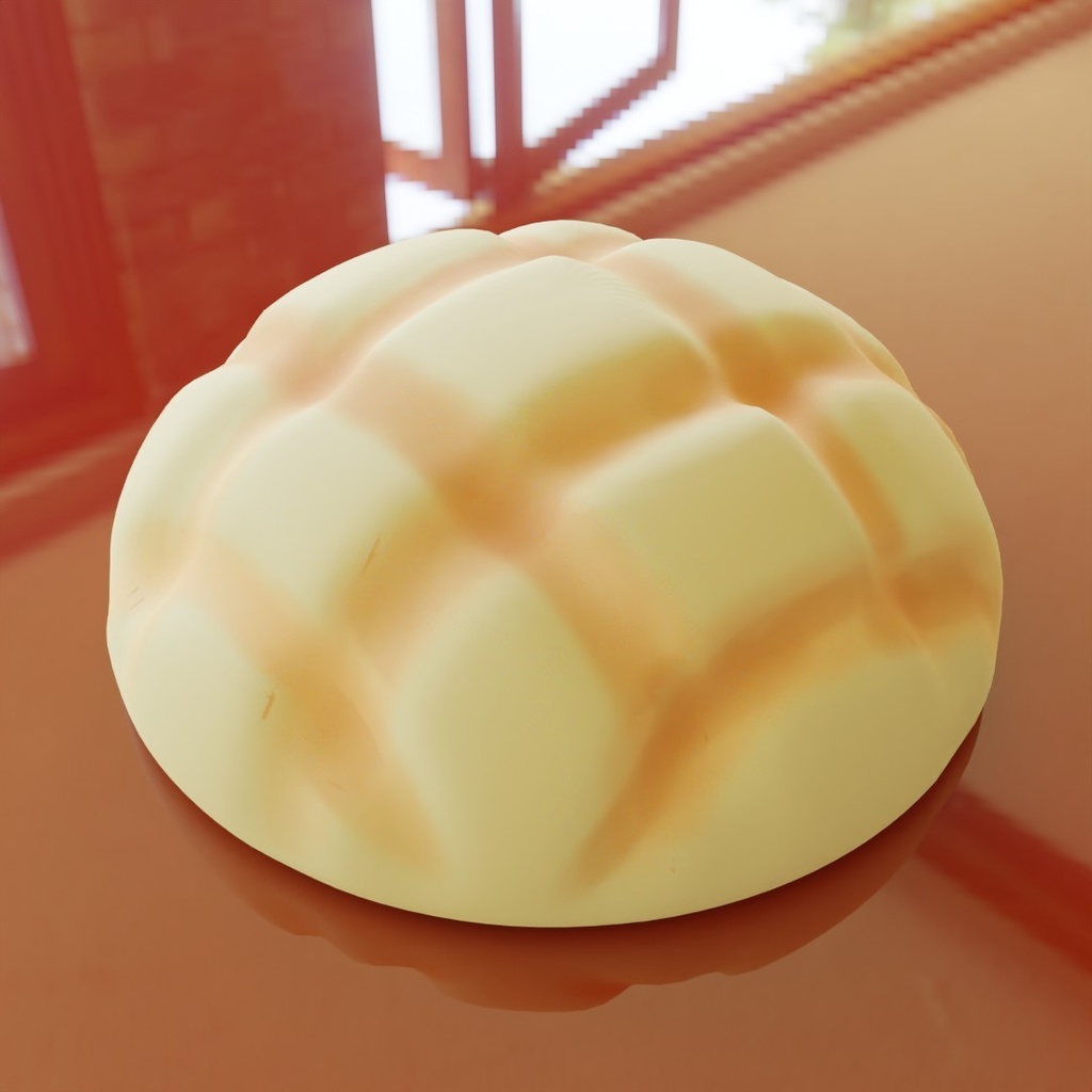 【3D素材_fbx】メロンパン