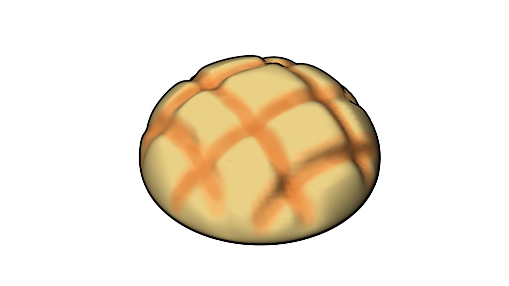 【3D素材_fbx】メロンパン
