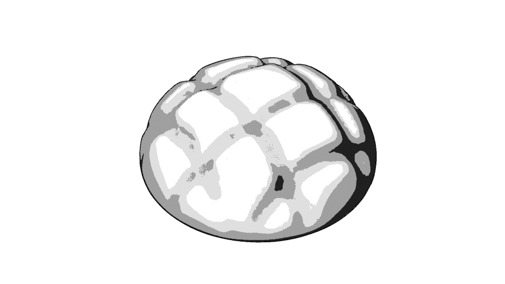 【3D素材_fbx】メロンパン