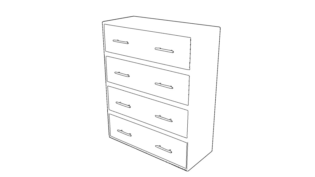 【3D素材_fbx】タンス