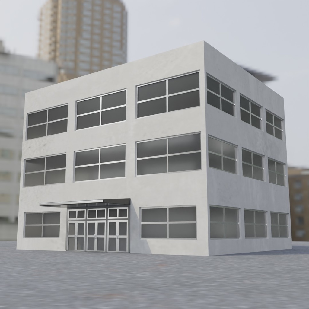 【3D素材_fbx】ビル