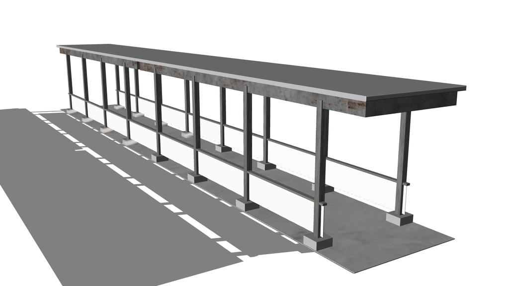 【3D素材_fbx】渡り廊下