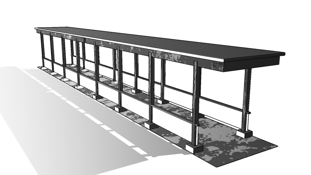 【3D素材_fbx】渡り廊下