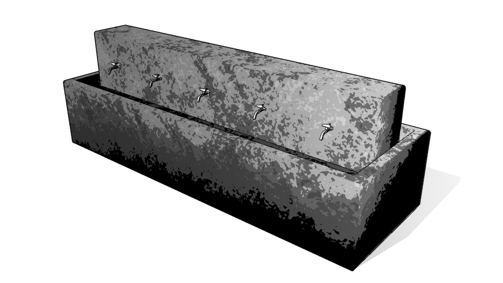 【3D素材_fbx】手洗い場