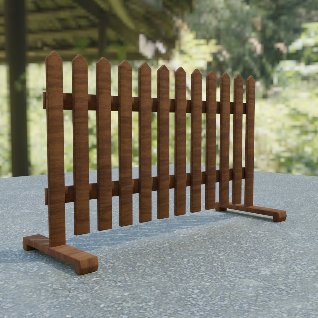 【3D素材_fbx】ピケットフェンス