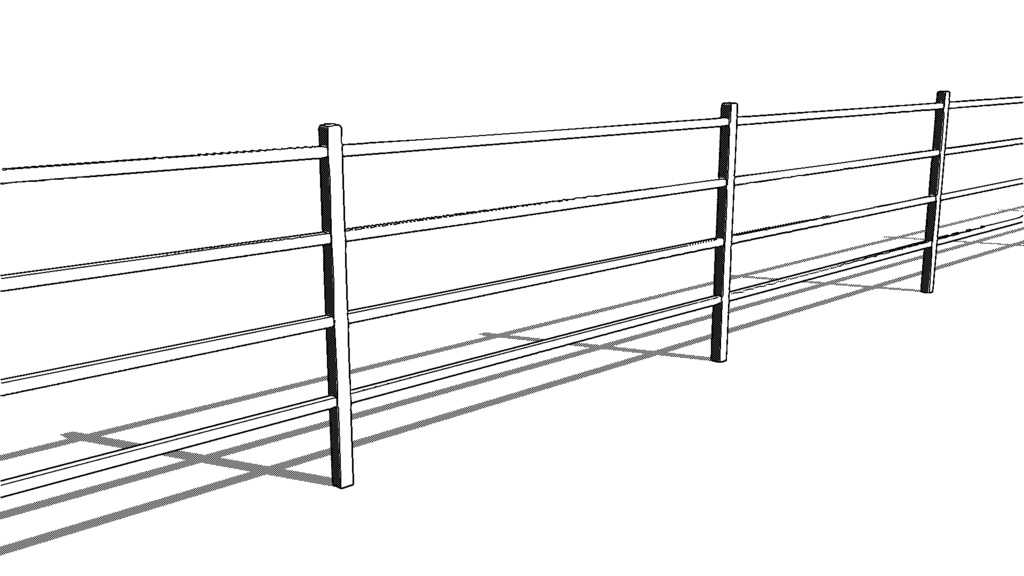 【3D素材_fbx】フェンス