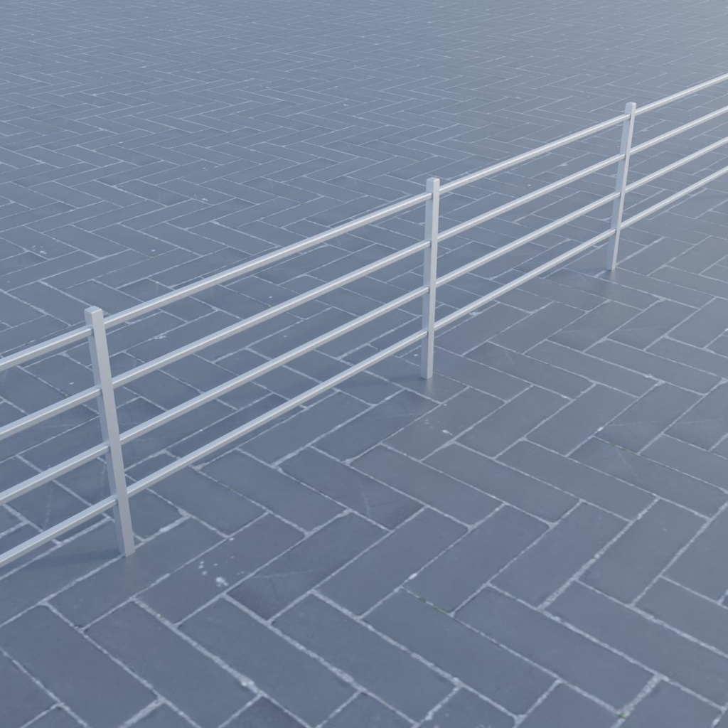 【3D素材_fbx】フェンス