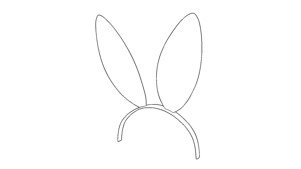 【3D素材_fbx】バニーカチューシャ