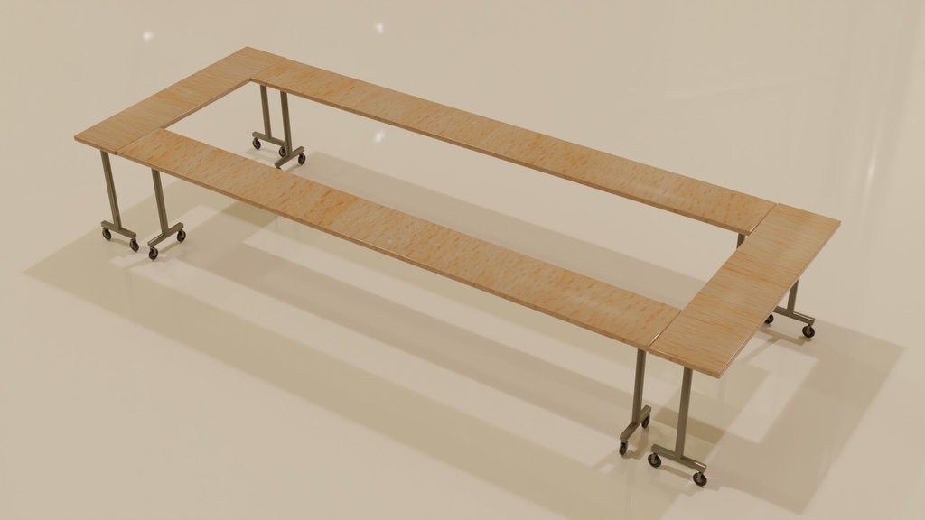 【3D素材_fbx】会議室用テーブル
