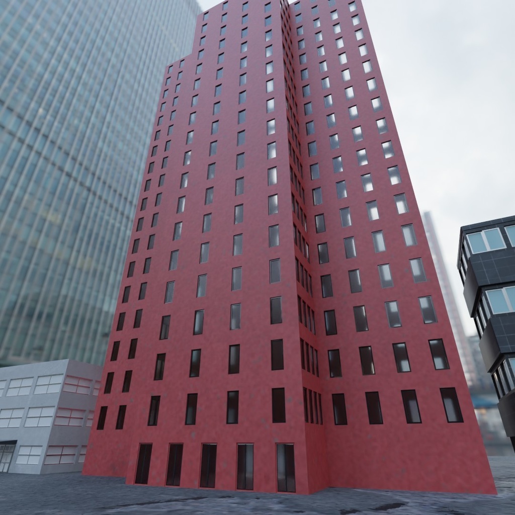 【3D素材_fbx】ビル