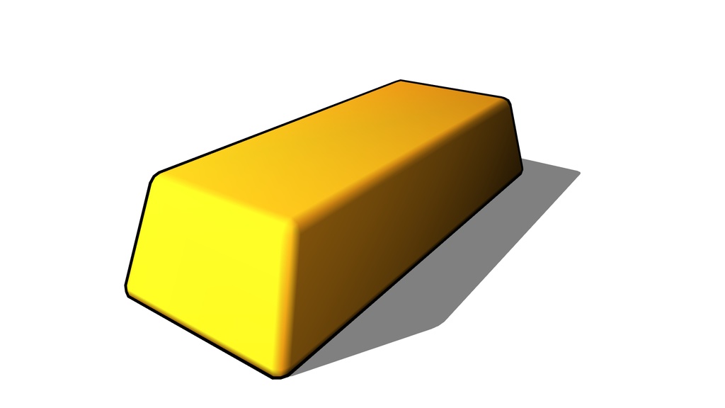 【3D素材_fbx】金塊