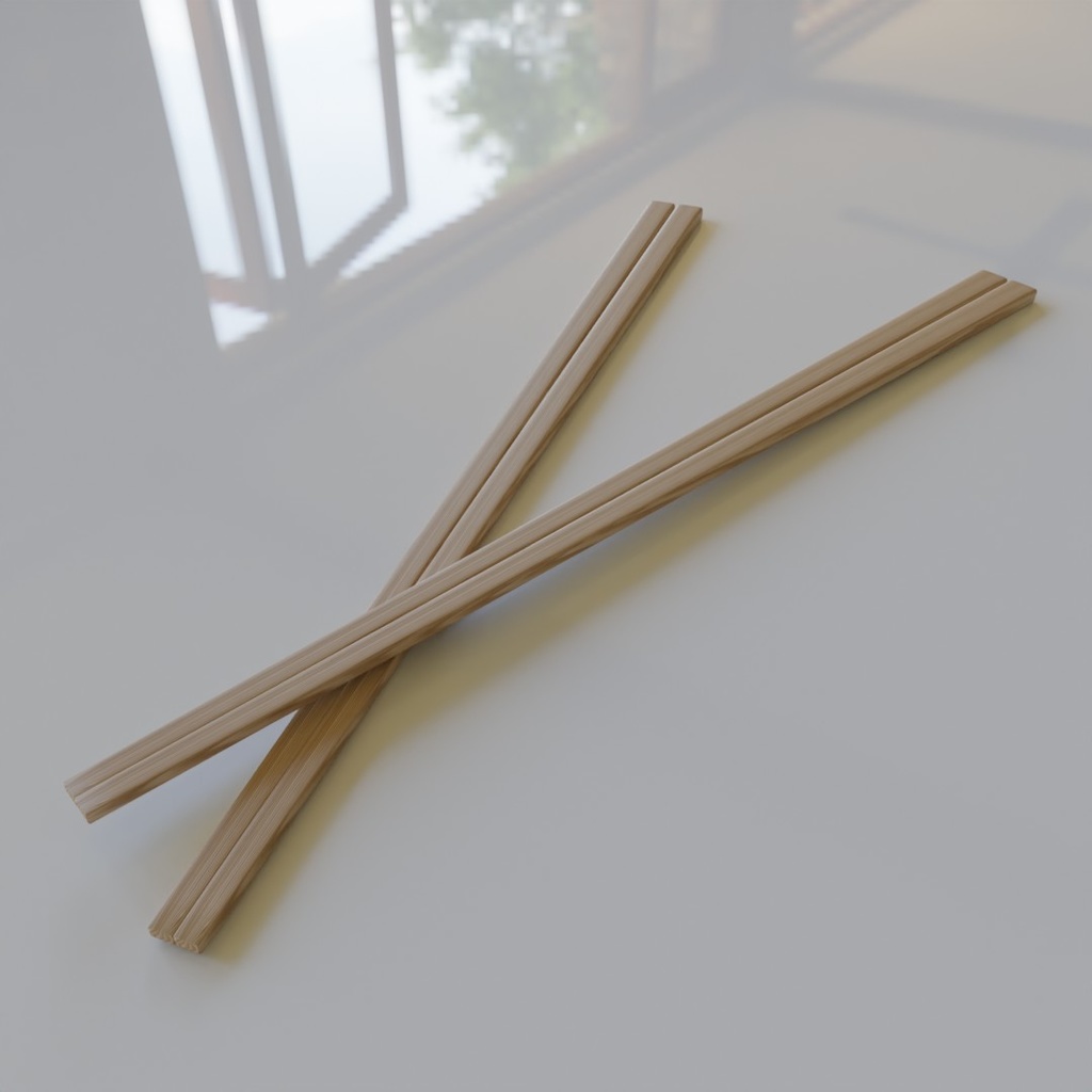 【3D素材_fbx】割り箸