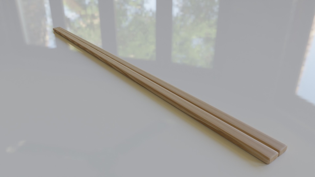 【3D素材_fbx】割り箸