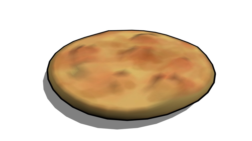 【3D素材_fbx】煎餅(せんべい)