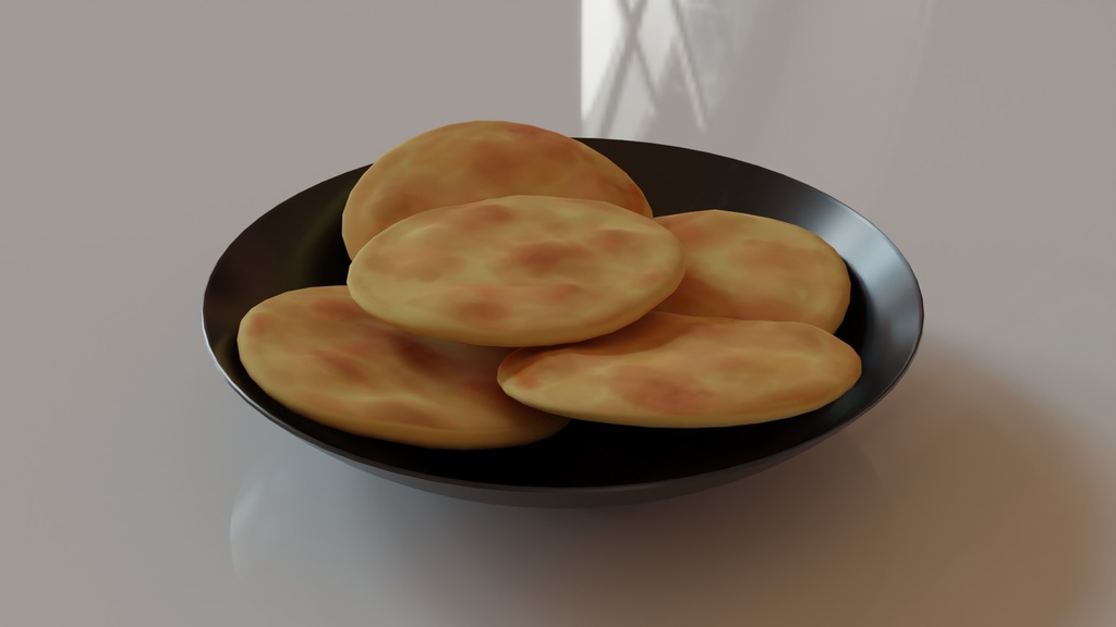 【3D素材_fbx】煎餅(せんべい)