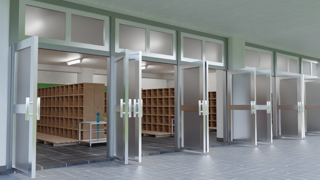 【3D素材_fbx】昇降口