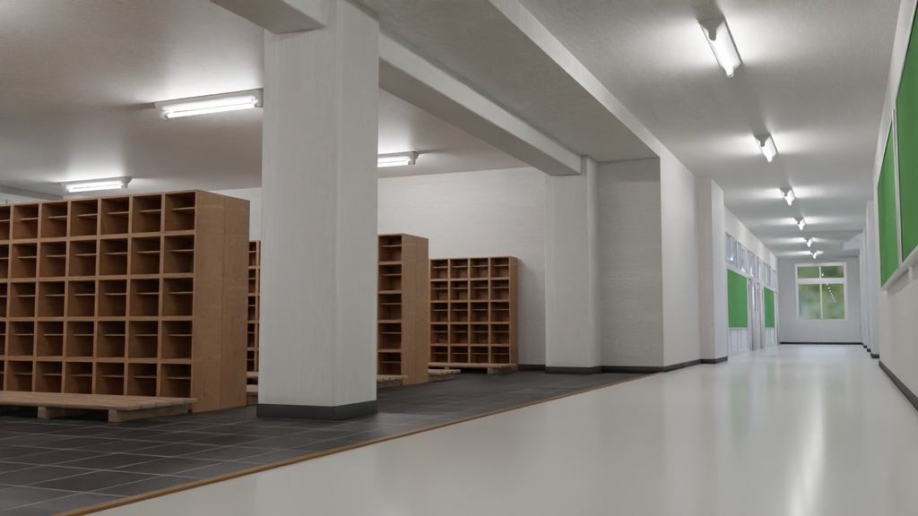 【3D素材_fbx】昇降口