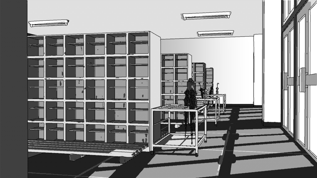 【3D素材_fbx】昇降口