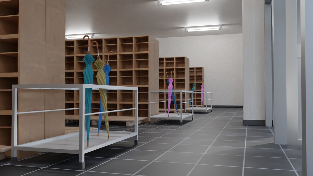 【3D素材_fbx】昇降口