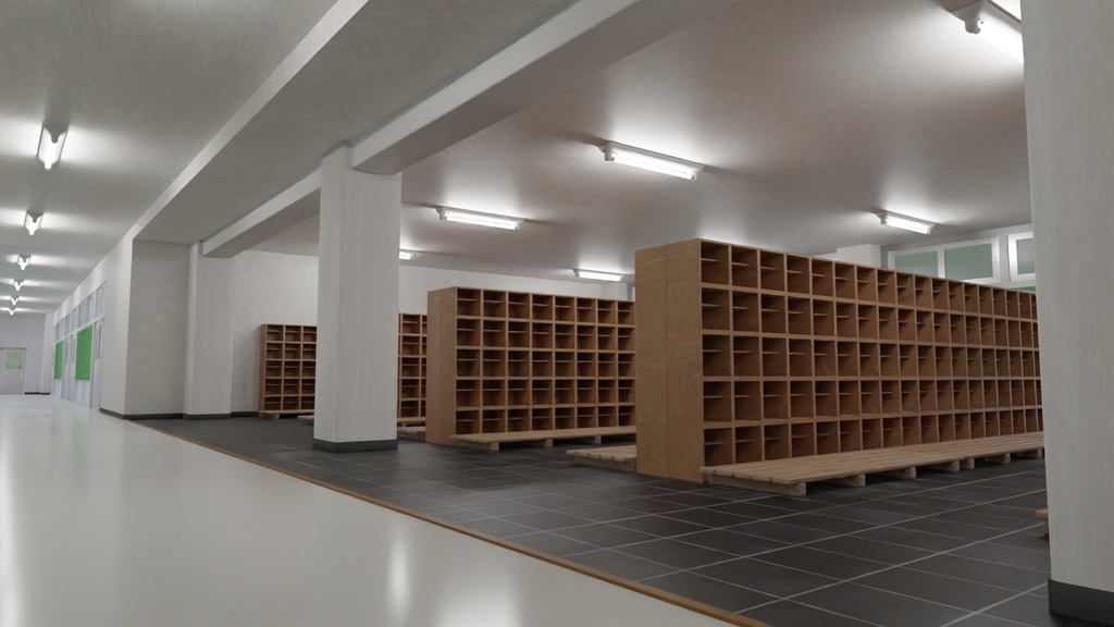 【3D素材_fbx】昇降口