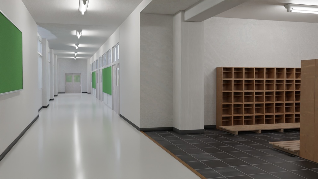 【3D素材_fbx】昇降口