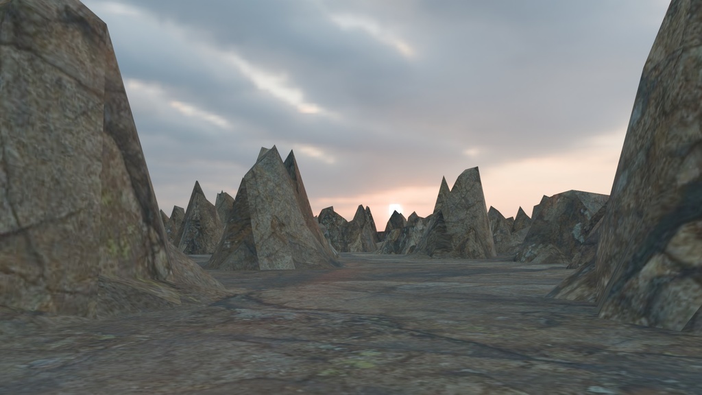 【3D素材_fbx】岩山