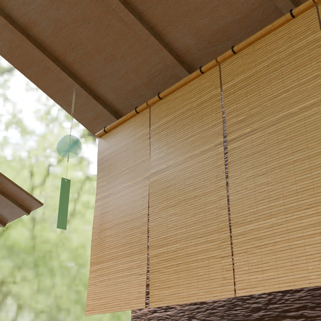 【3D素材_fbx】すだれ