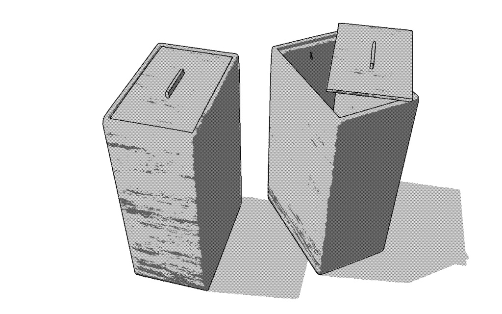 【3D素材_fbx】ごみ箱