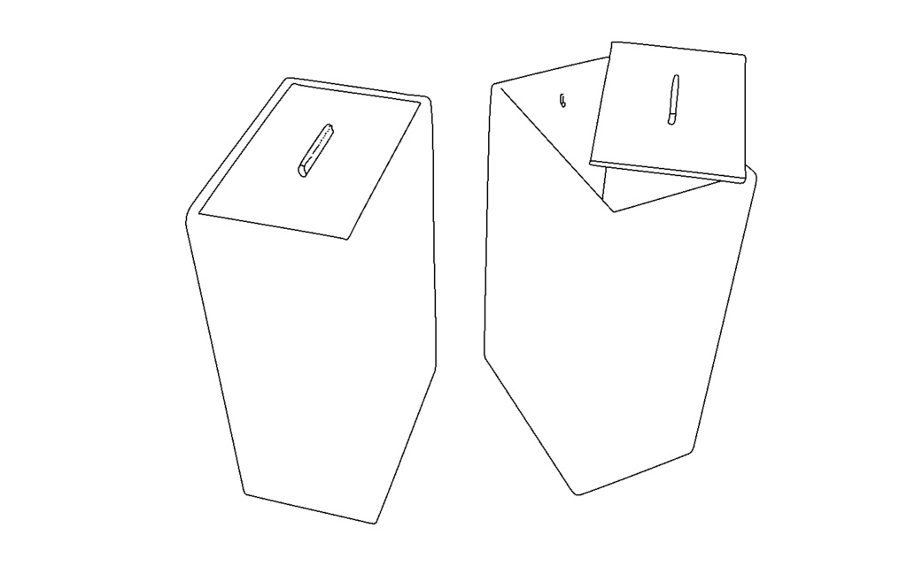 【3D素材_fbx】ごみ箱