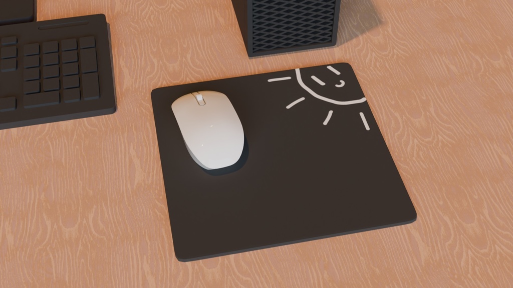 【3D素材_fbx】マウスパッド